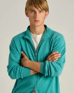 PURE CASHMERE SWEATER WITH ZIP