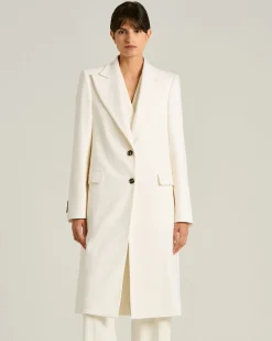 PURE CASHMERE WHITE OVERCOAT