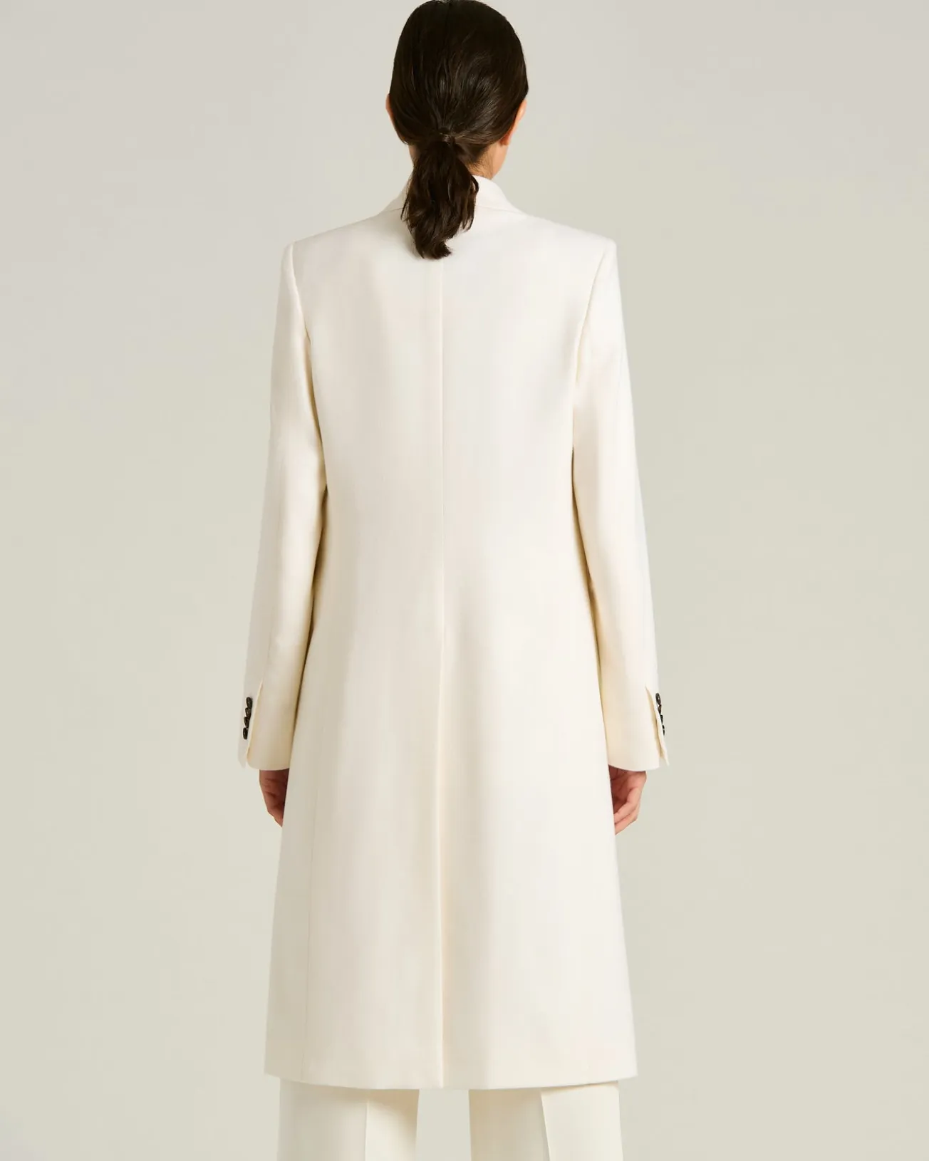 PURE CASHMERE WHITE OVERCOAT