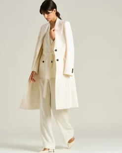 PURE CASHMERE WHITE OVERCOAT