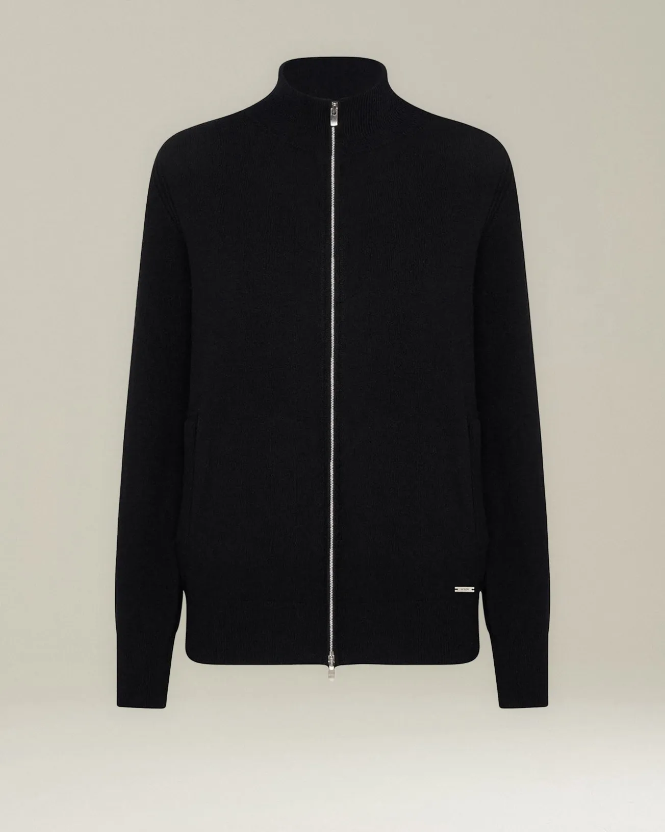 PURE CASHMERE ZIP-UP CARDIGAN