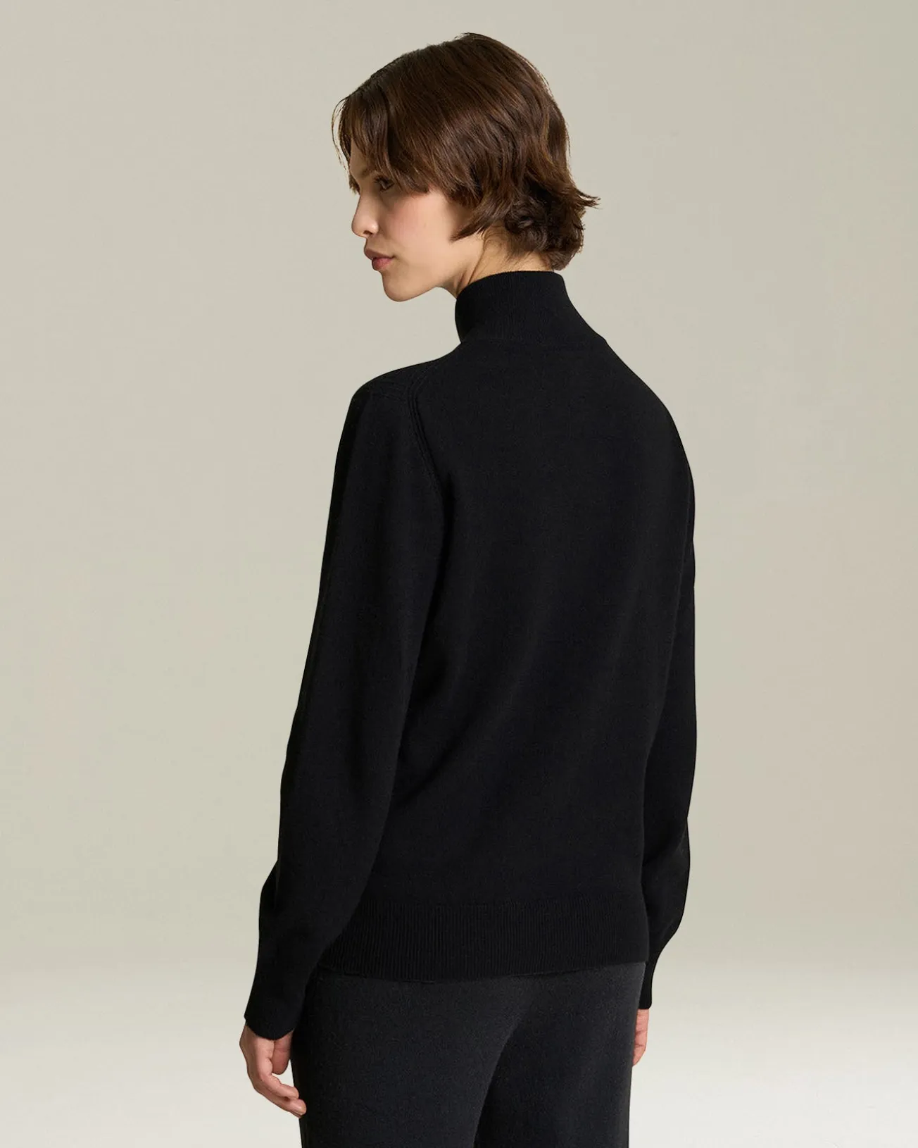 PURE CASHMERE ZIP-UP CARDIGAN