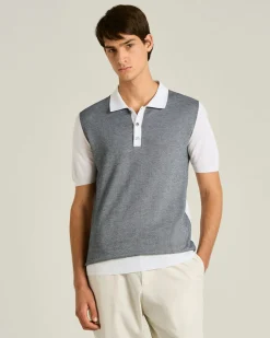 PURE COTTON POLO SHIRT WITH CONTRASTING DETAILS