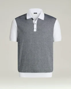 PURE COTTON POLO SHIRT WITH CONTRASTING DETAILS