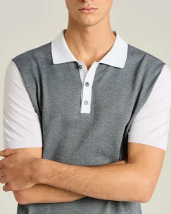PURE COTTON POLO SHIRT WITH CONTRASTING DETAILS