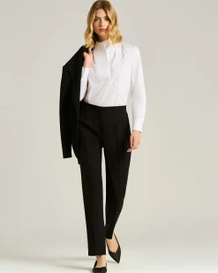 PURE COTTON SHIRT WITH TONAL EMBROIDERY IN WHITE