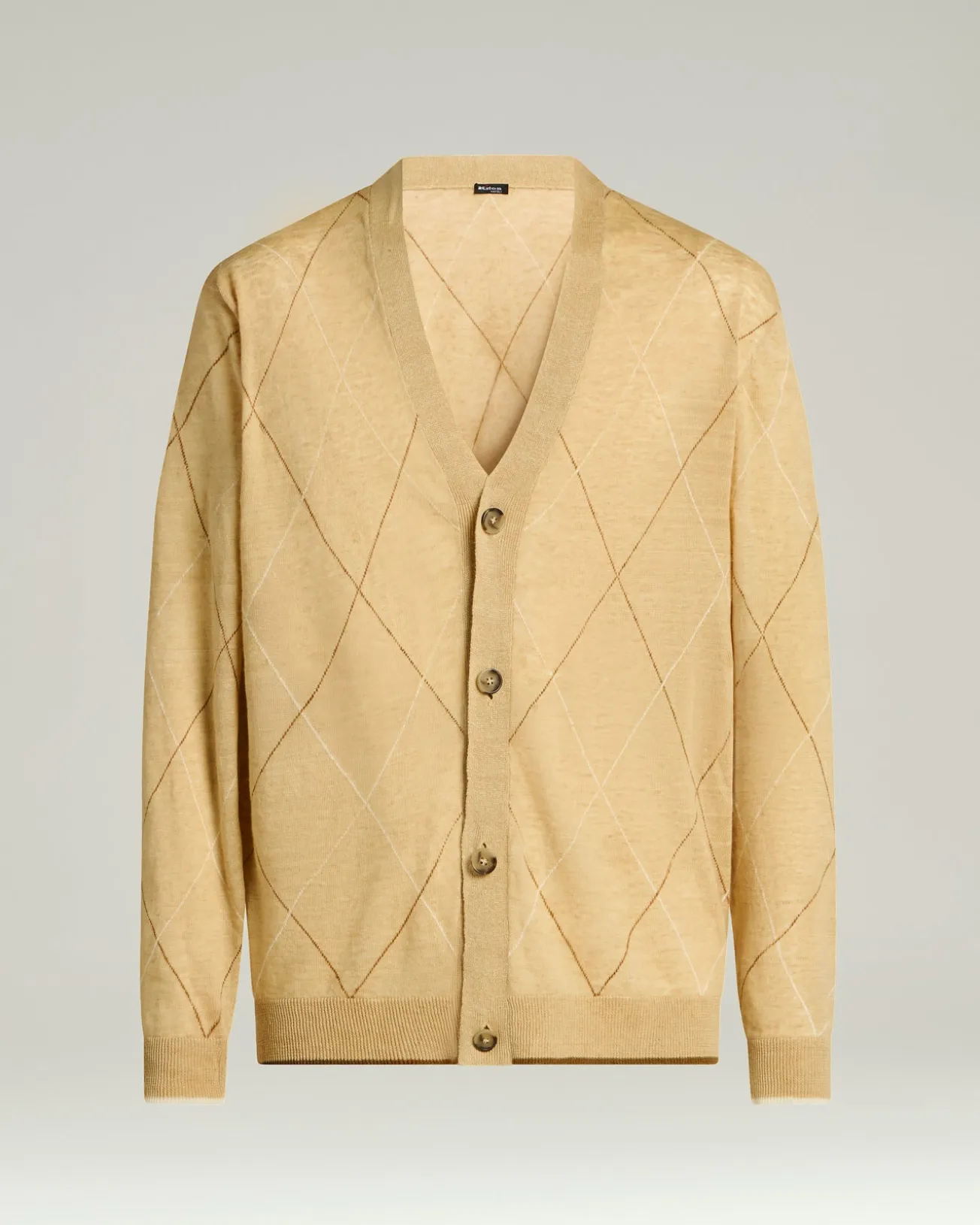 PURE LINEN CARDIGAN IN BEIGE