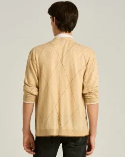 PURE LINEN CARDIGAN IN BEIGE
