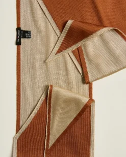 PURE SILK SCARF LEATHER WITH CALFSKIN TRIM