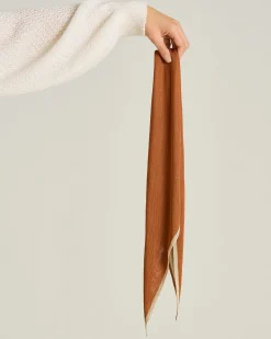 PURE SILK SCARF LEATHER WITH CALFSKIN TRIM