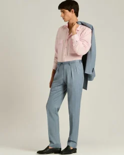 ROSE SHIRT WITH PATCH POCKETS IN 100% LINEN