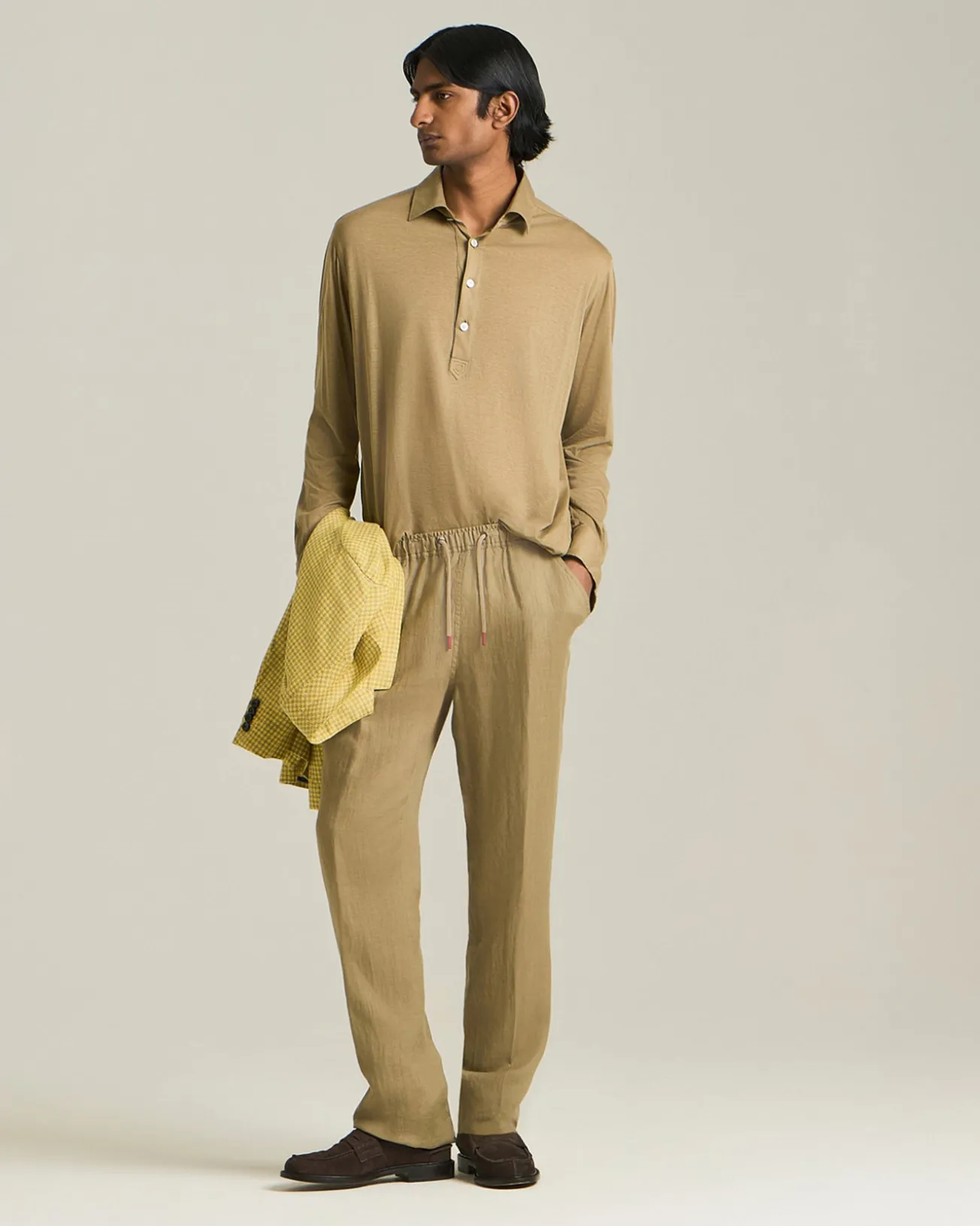 SARTORIAL COTTON BLEND POLO SHIRT