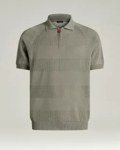 SHORT-SLEEVED ZIPPED POLO SHIRT