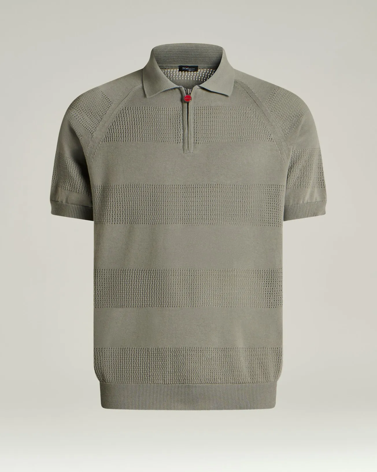 SHORT-SLEEVED ZIPPED POLO SHIRT