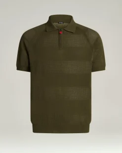 SHORT-SLEEVED ZIPPED POLO SHIRT