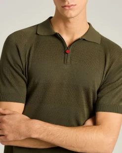 SHORT-SLEEVED ZIPPED POLO SHIRT