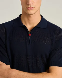 SHORT-SLEEVED ZIPPED POLO SHIRT