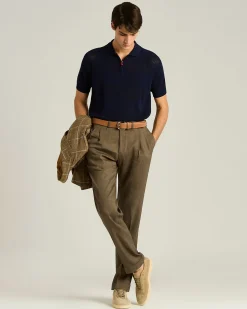 SHORT-SLEEVED ZIPPED POLO SHIRT