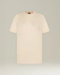 SILK AND COTTON T-SHIRT WITH BREAST POCKET