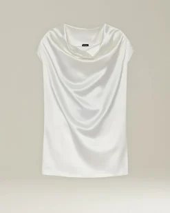 SILK BLOUSE WITH DRAPING