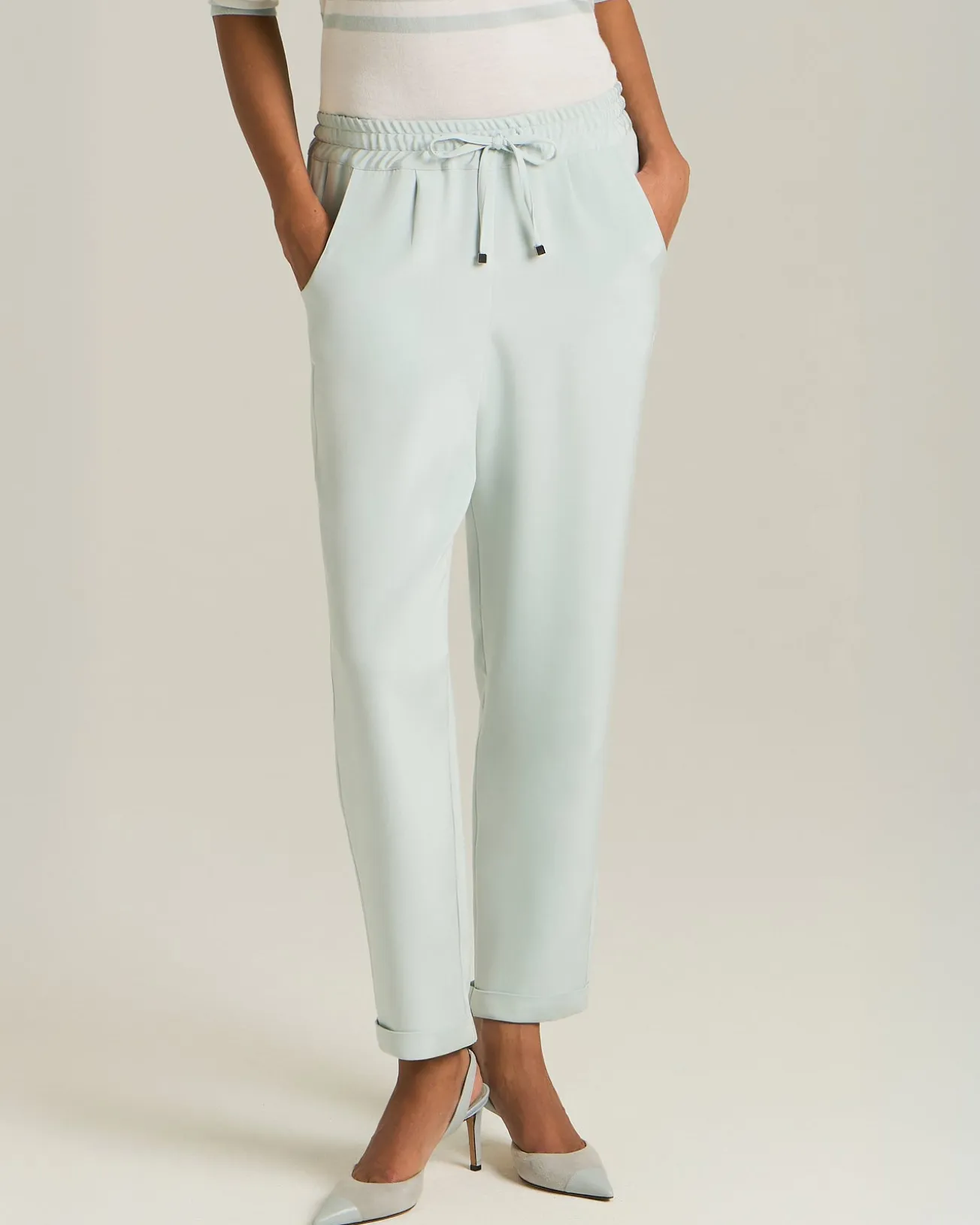 SILK COMFORT-FIT TROUSERS