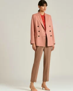 SILK TROUSERS WITH ELASTICATED WAIST