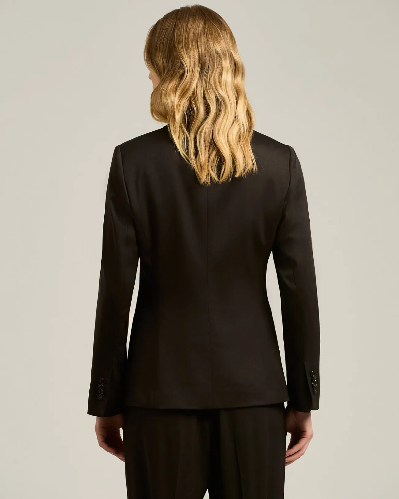 SINGLE-BREASTED JACKET IN STRETCH VIRGIN WOOL BROWN