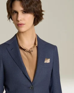 SINGLE-BREASTED WOOL AND CASHMERE BLAZER