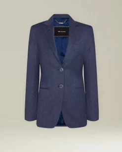 SINGLE-BREASTED WOOL AND CASHMERE BLAZER
