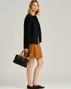 SOFT LEATHER SKIRT IN CAMEL LAMBSKIN