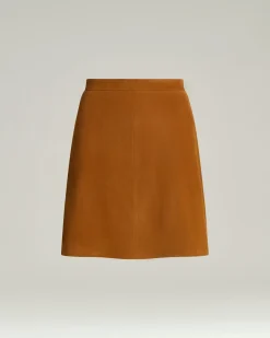 SOFT LEATHER SKIRT IN CAMEL LAMBSKIN