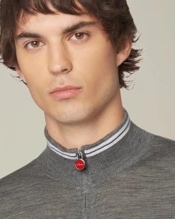 SPORTY WOOL CARDIGAN