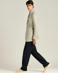 STRETCH COTTON TROUSERS IN INDIGO