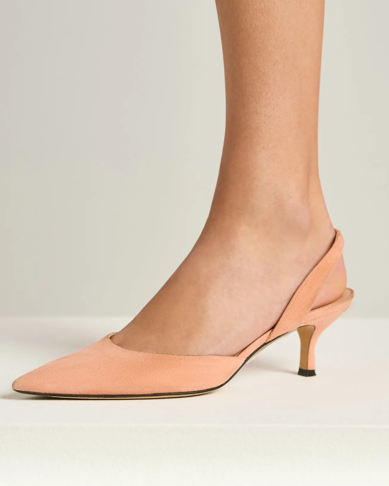 SUEDE COURT SHOE APRICOT PINK SUEDE
