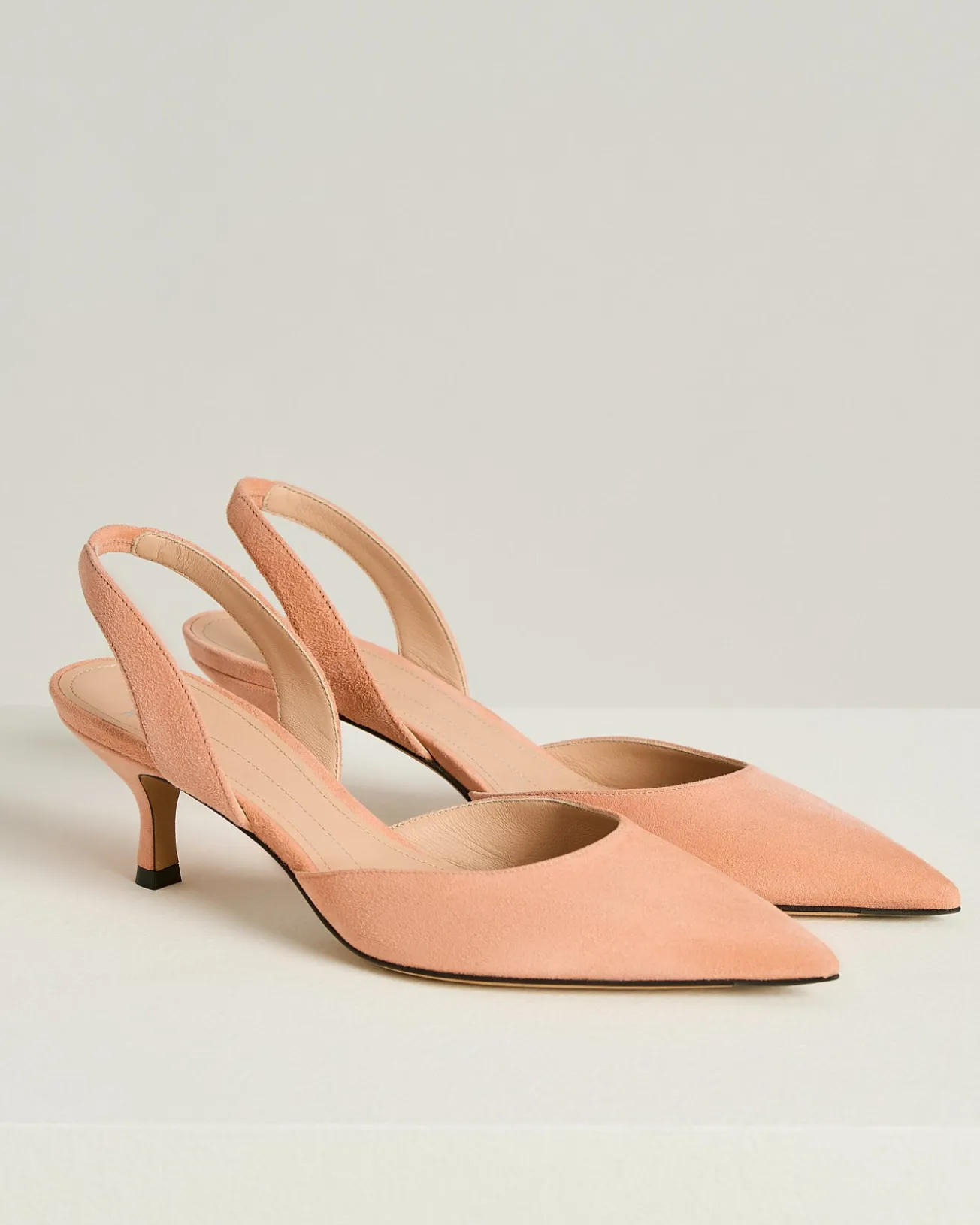 SUEDE COURT SHOE APRICOT PINK SUEDE