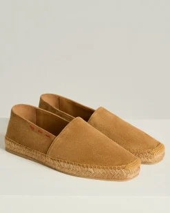 SUEDE ESPADRILLES COGNAC CALFSKIN