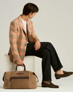 SUEDE LOAFERS DARK BROWN CALFSKIN