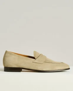 SUEDE LOAFERS LIGHT BEIGE CALFSKIN