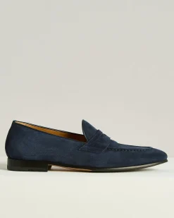 SUEDE LOAFERS OCEAN BLUE CALFSKIN
