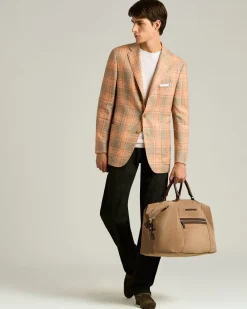 SUEDE WEEKEND HOLDALL SLATE IN GREY CALFSKIN