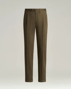 TAILORED LINEN AND WOOL TROUSERS