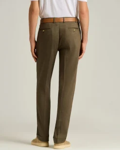 TAILORED LINEN AND WOOL TROUSERS