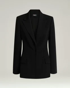 TAILORED VISCOSE BLACK JACKET