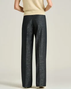 TAILORED WOOL TROUSERS IN BLUE VIRGIN