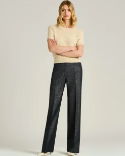 TAILORED WOOL TROUSERS IN BLUE VIRGIN