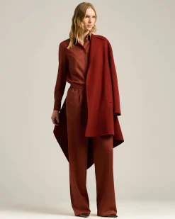 TERRACOTTA WOOL BLOUSE