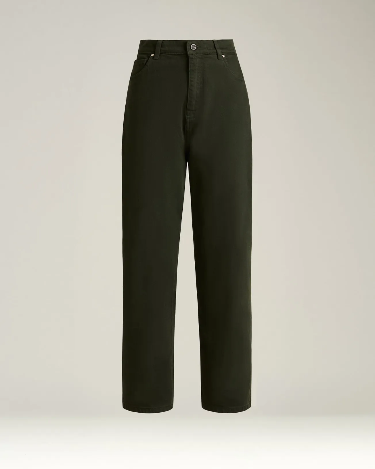 TROUSERS IN STRETCH COTTON DARK GREEN