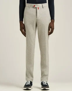 TROUSERS IN VIRGIN WOOL AND CASHMERE GREY MELANGE
