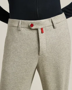 TROUSERS IN VIRGIN WOOL AND CASHMERE GREY MELANGE