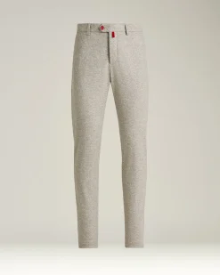 TROUSERS IN VIRGIN WOOL AND CASHMERE GREY MELANGE